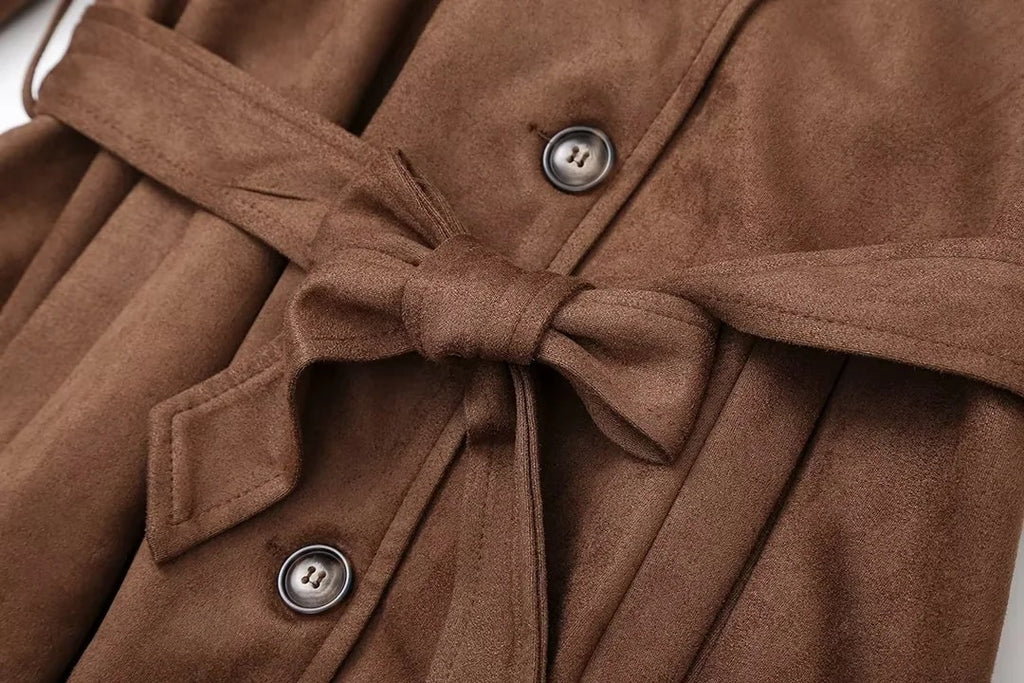 TRENCH LUNGO SCAMOSCIATO