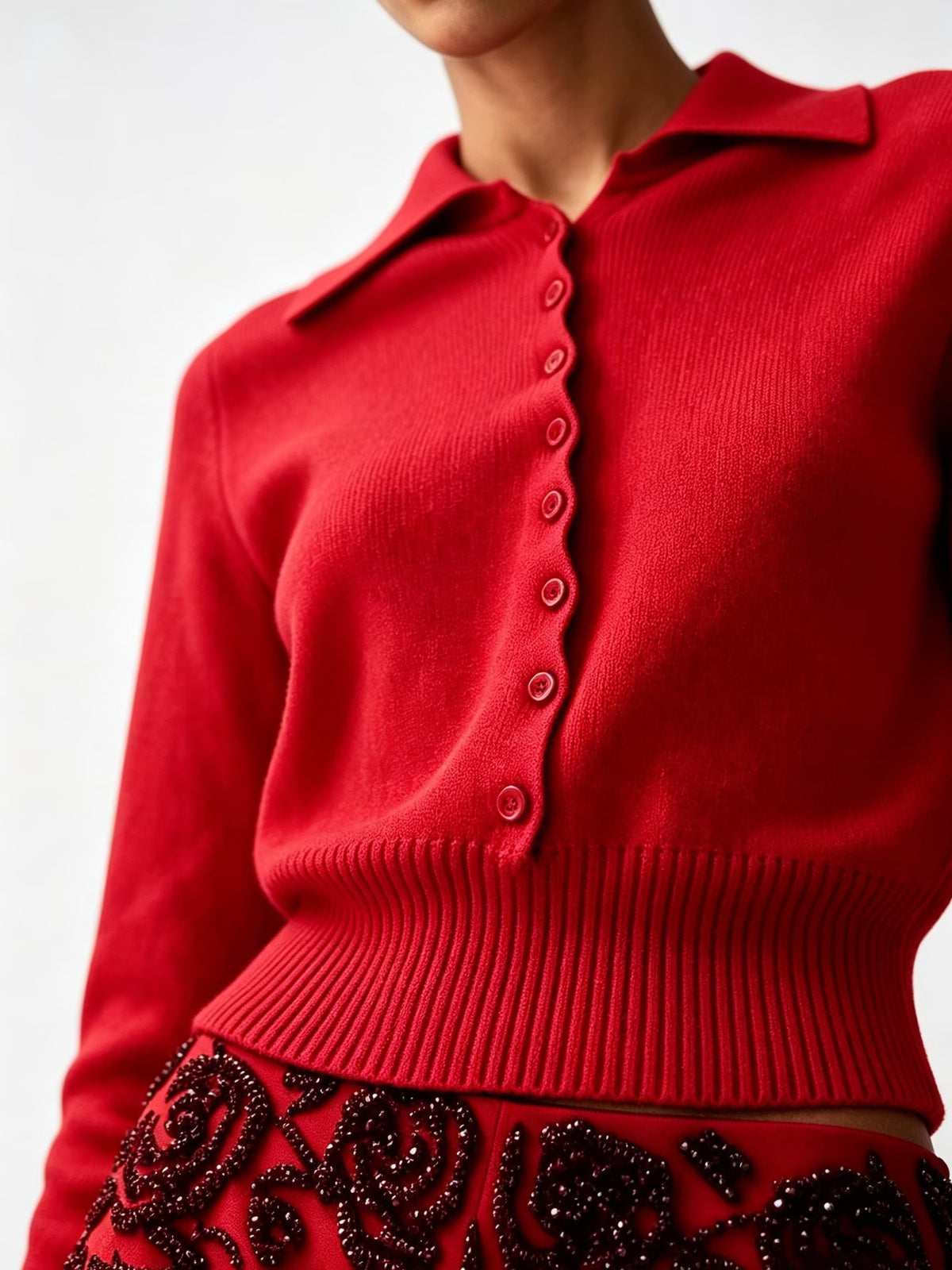 CARDIGAN CON COLLETTO