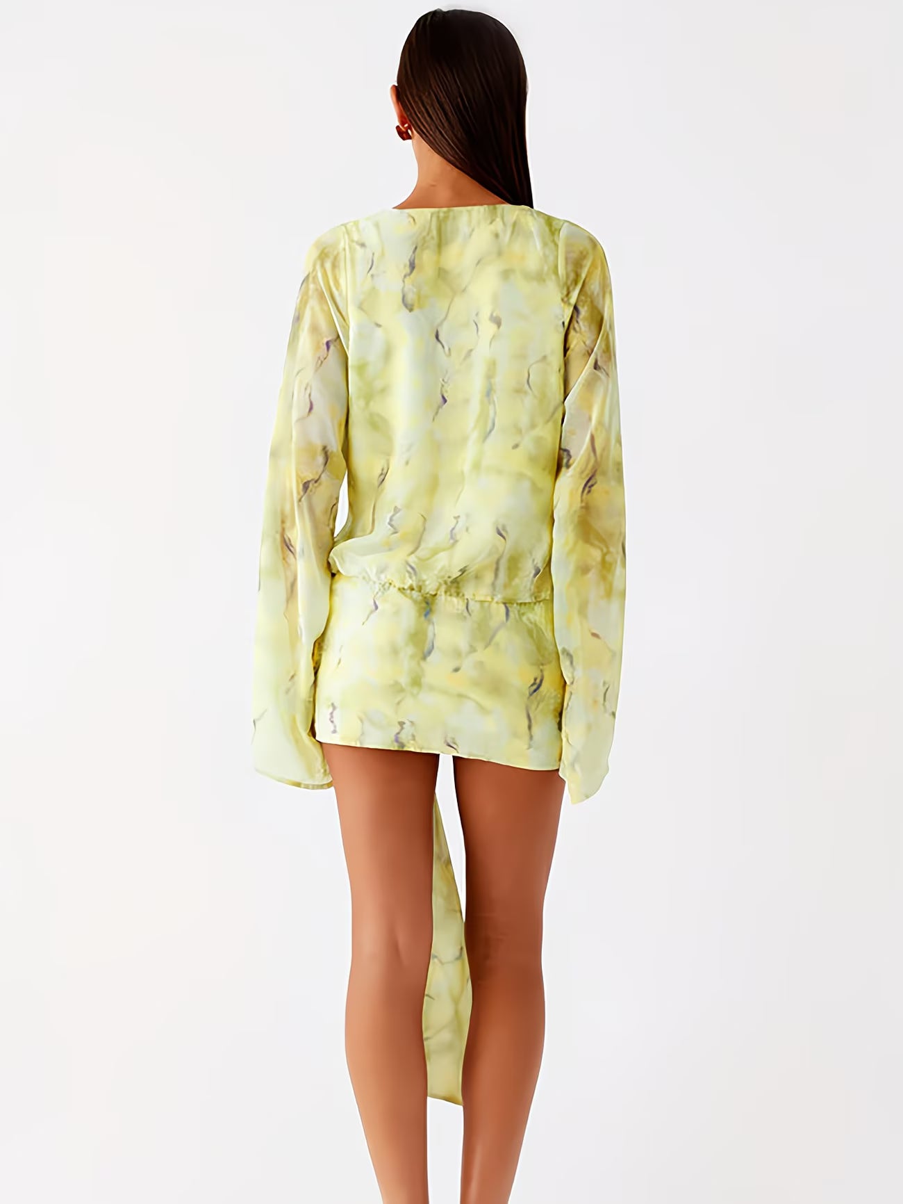 ABITO LIME CON STAMPA ACQUERELLO