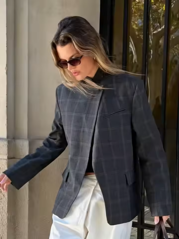 BLAZER ASIMMETRICO PRINCIPE DI GALLES