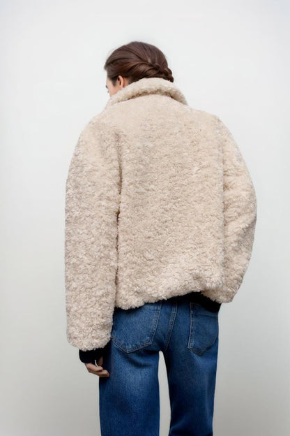 SHORT FUR EFFECT JACKET