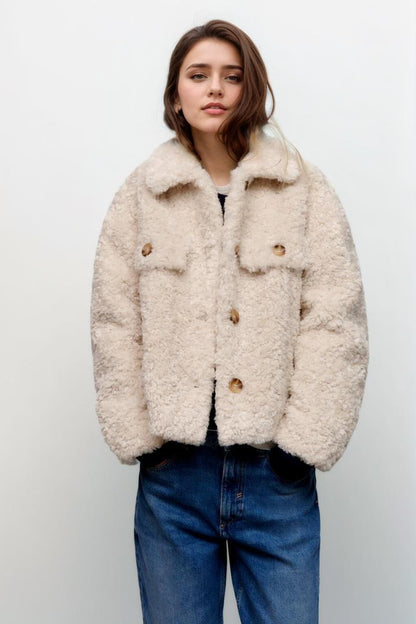 SHORT FUR EFFECT JACKET