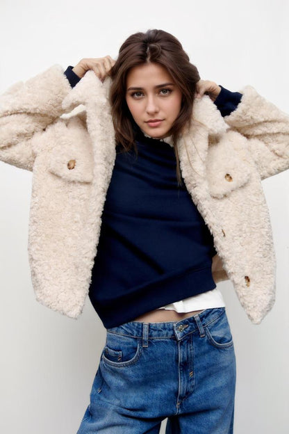 SHORT FUR EFFECT JACKET