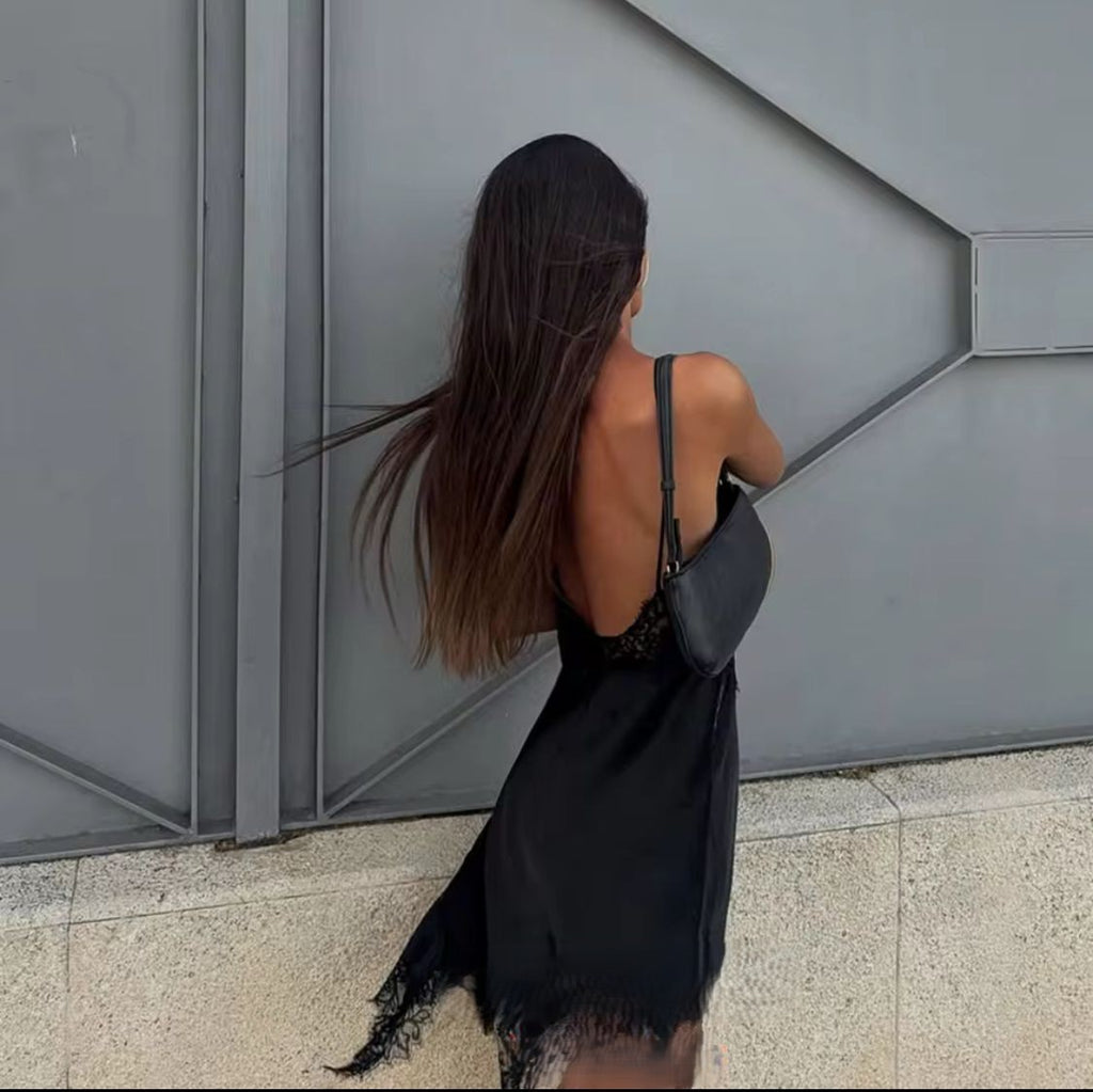 VESTITO SOTTOVESTE CORTO CON PIZZO