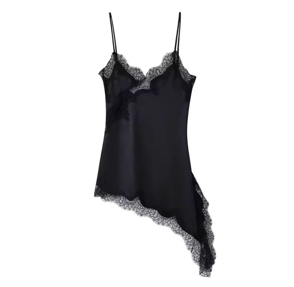 VESTITO SOTTOVESTE CORTO CON PIZZO