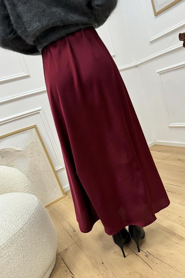 LONG SATIN SKIRT