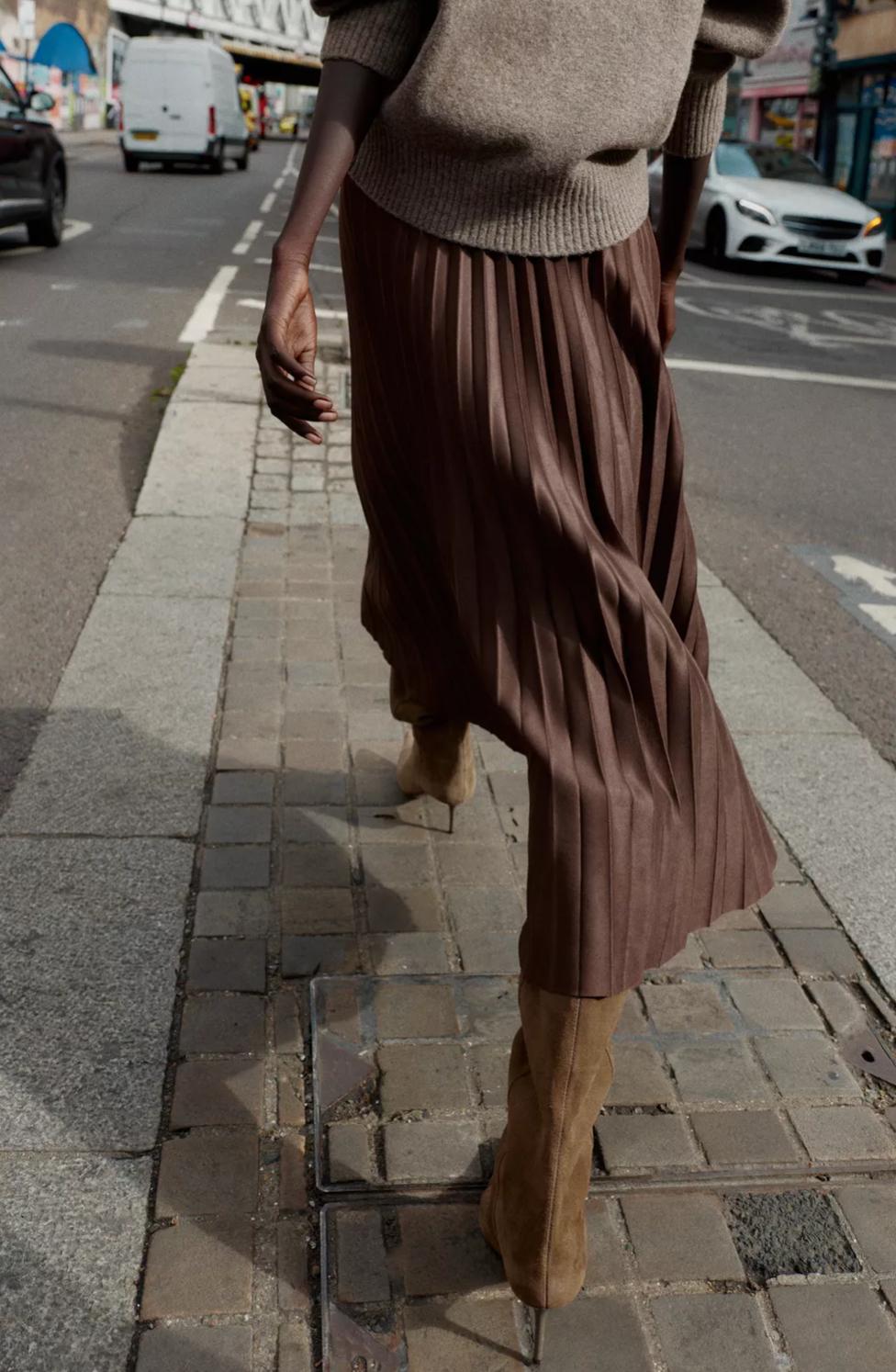 GONNA PLISSE' SCAMOSCIATA