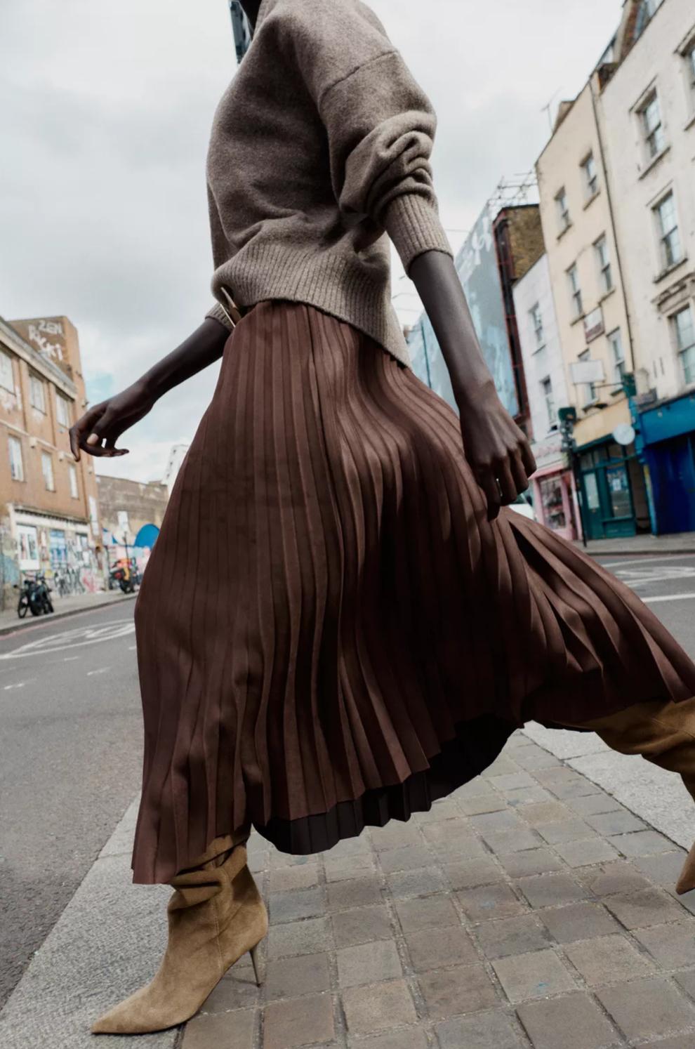 GONNA PLISSE' SCAMOSCIATA