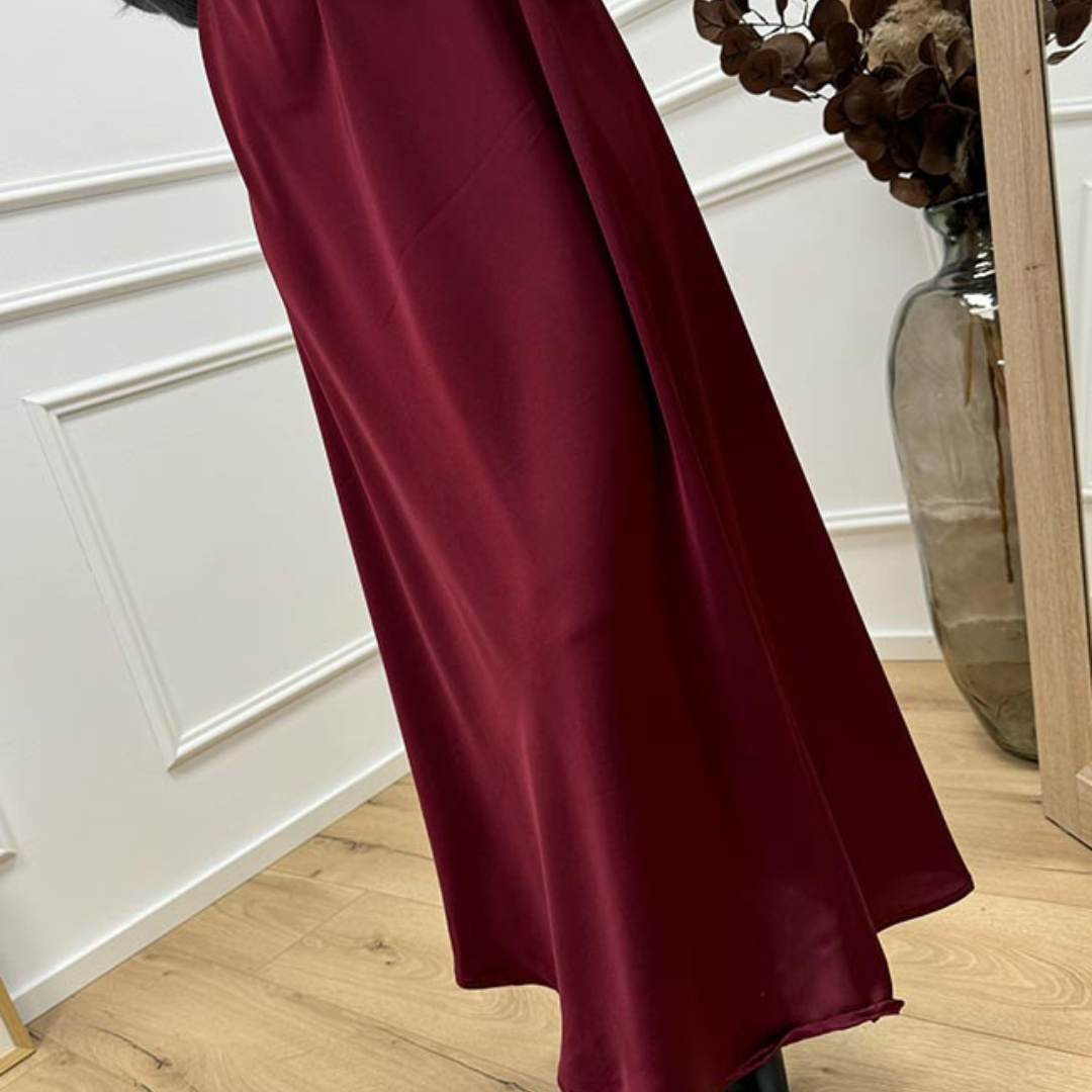 LONG SATIN SKIRT