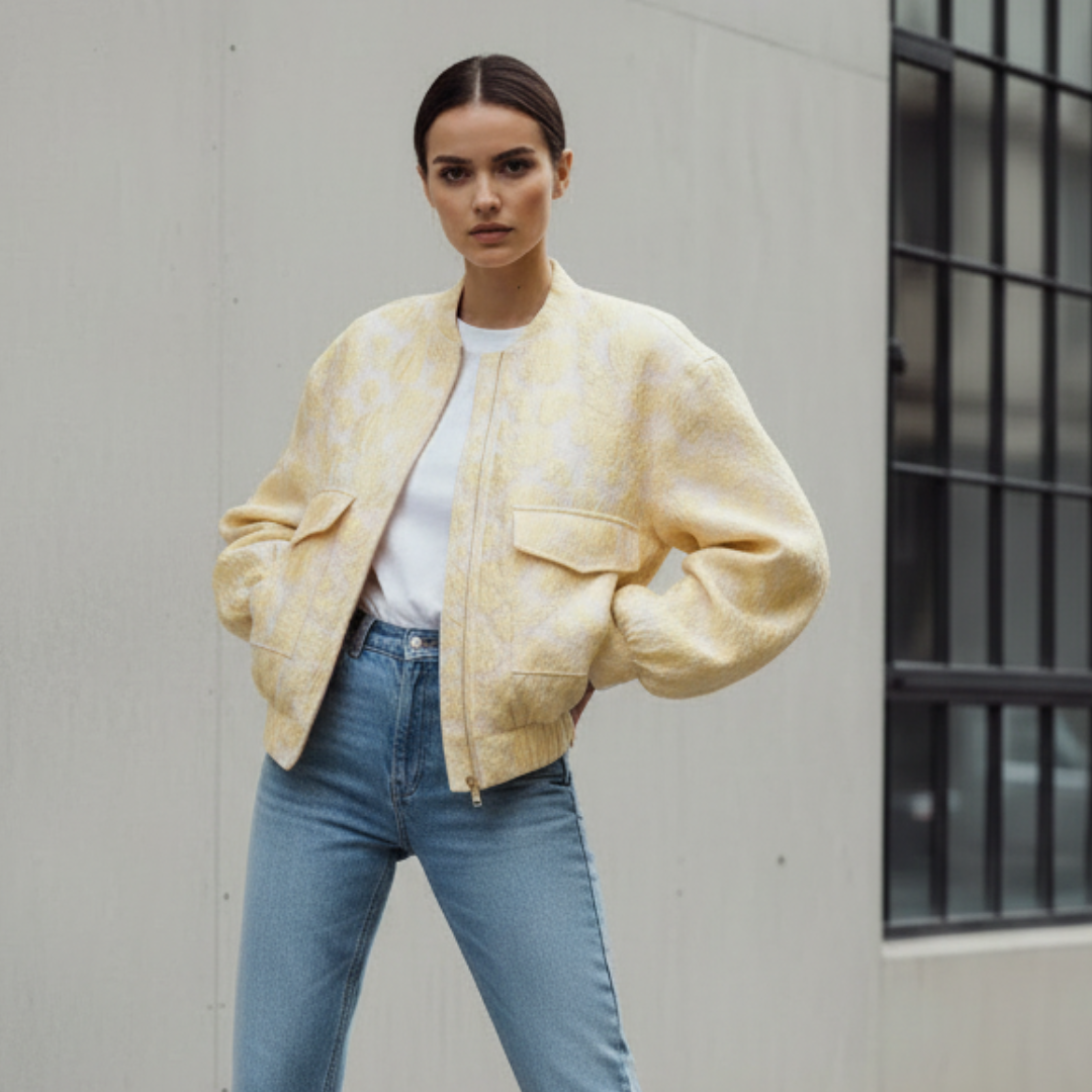 BOMBER JACQUARD FLOREALE