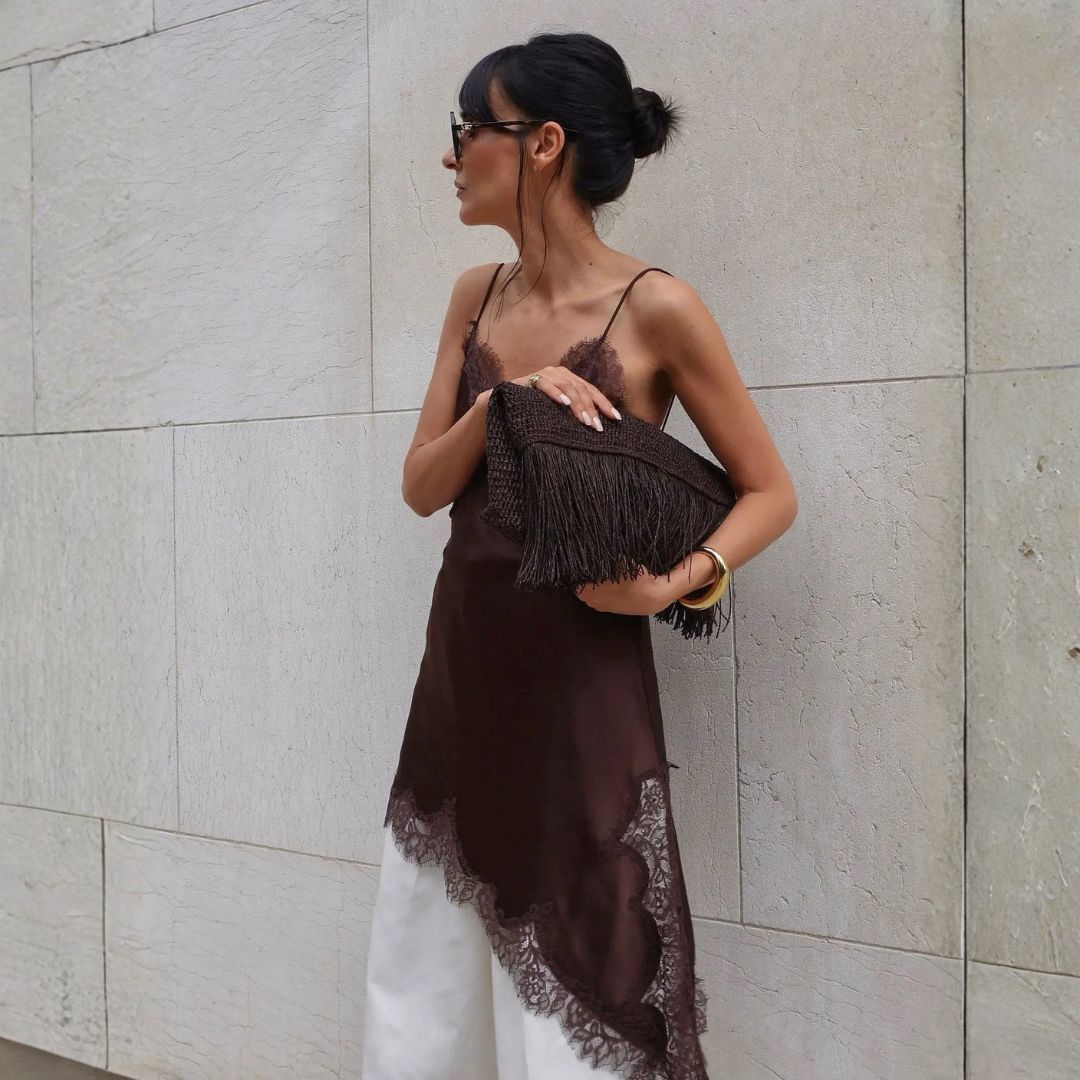 VESTITO SOTTOVESTE CORTO CON PIZZO