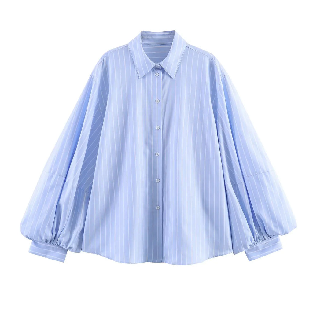 CAMICIA A RIGHE MANICHE BALLOON