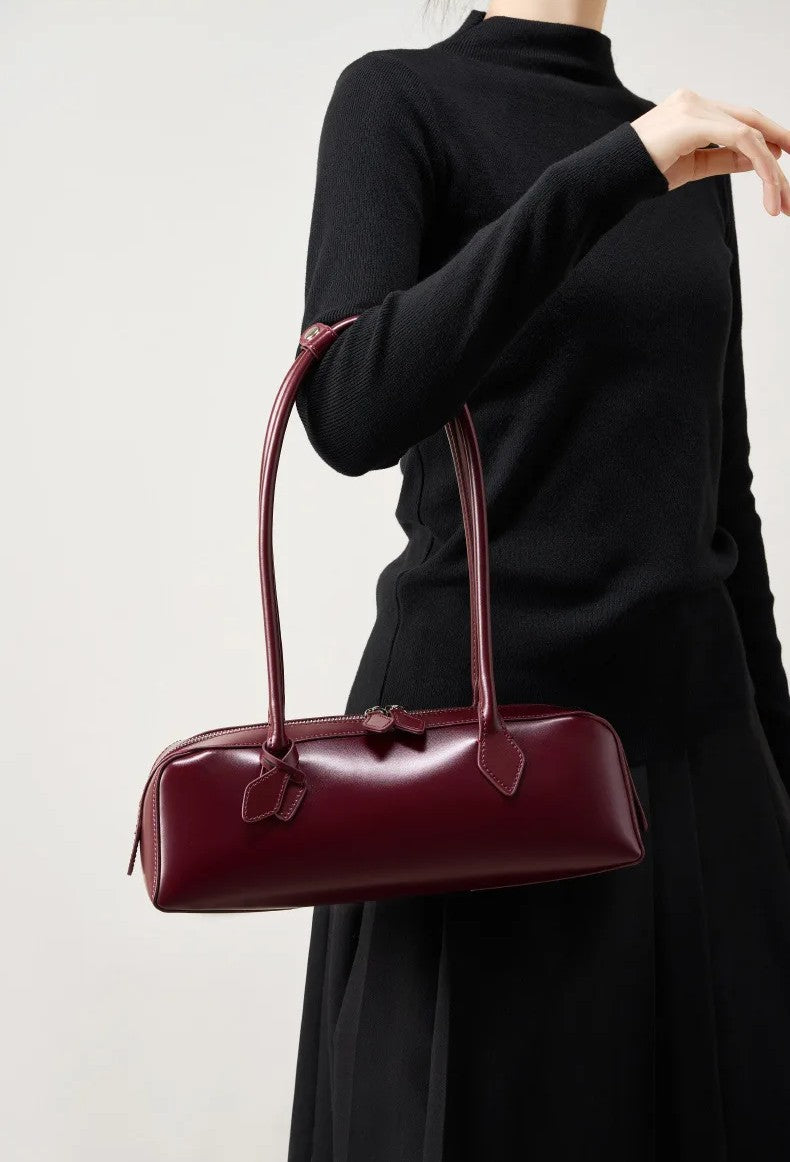 BORSA BAGUETTE IN VERA PELLE