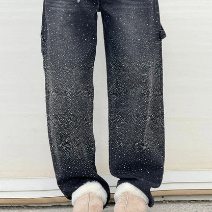 JEANS BAGGY CARPENTER STRASS