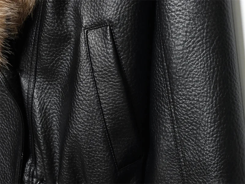 BOMBER IN ECOPELLE COLLO IN PELLICCIA