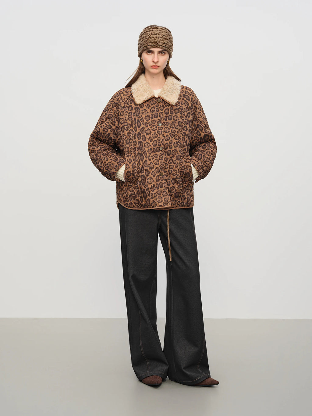 GIACCA TRAPUNTATA ANIMALIER