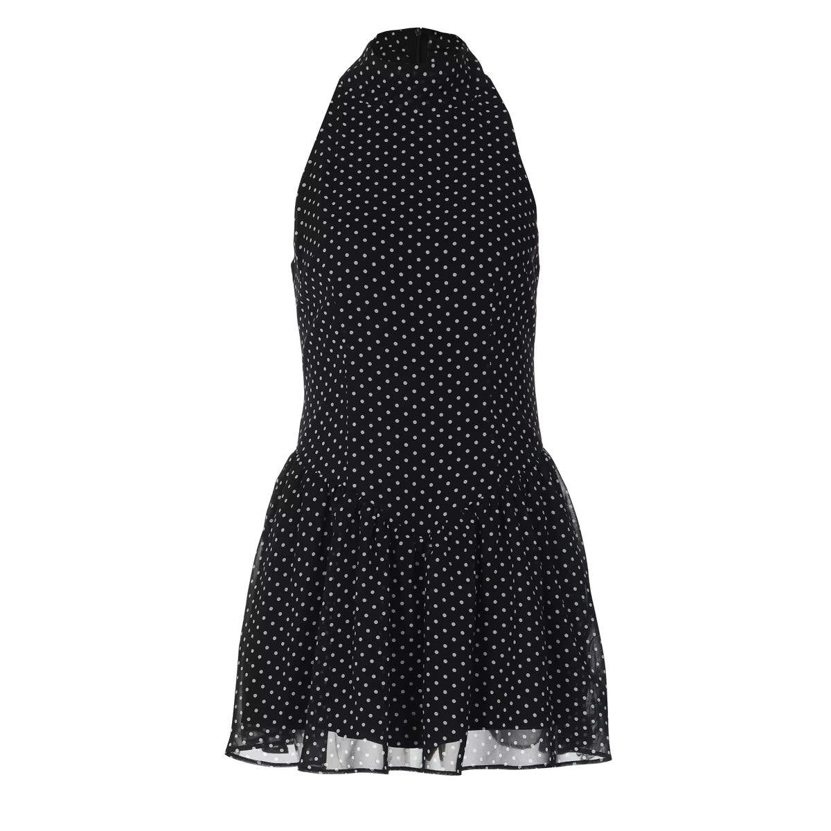 VESTITO A POIS NERO