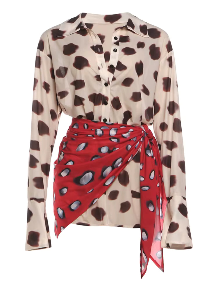 VESTITO CAMICIA CON GONNA PAREO