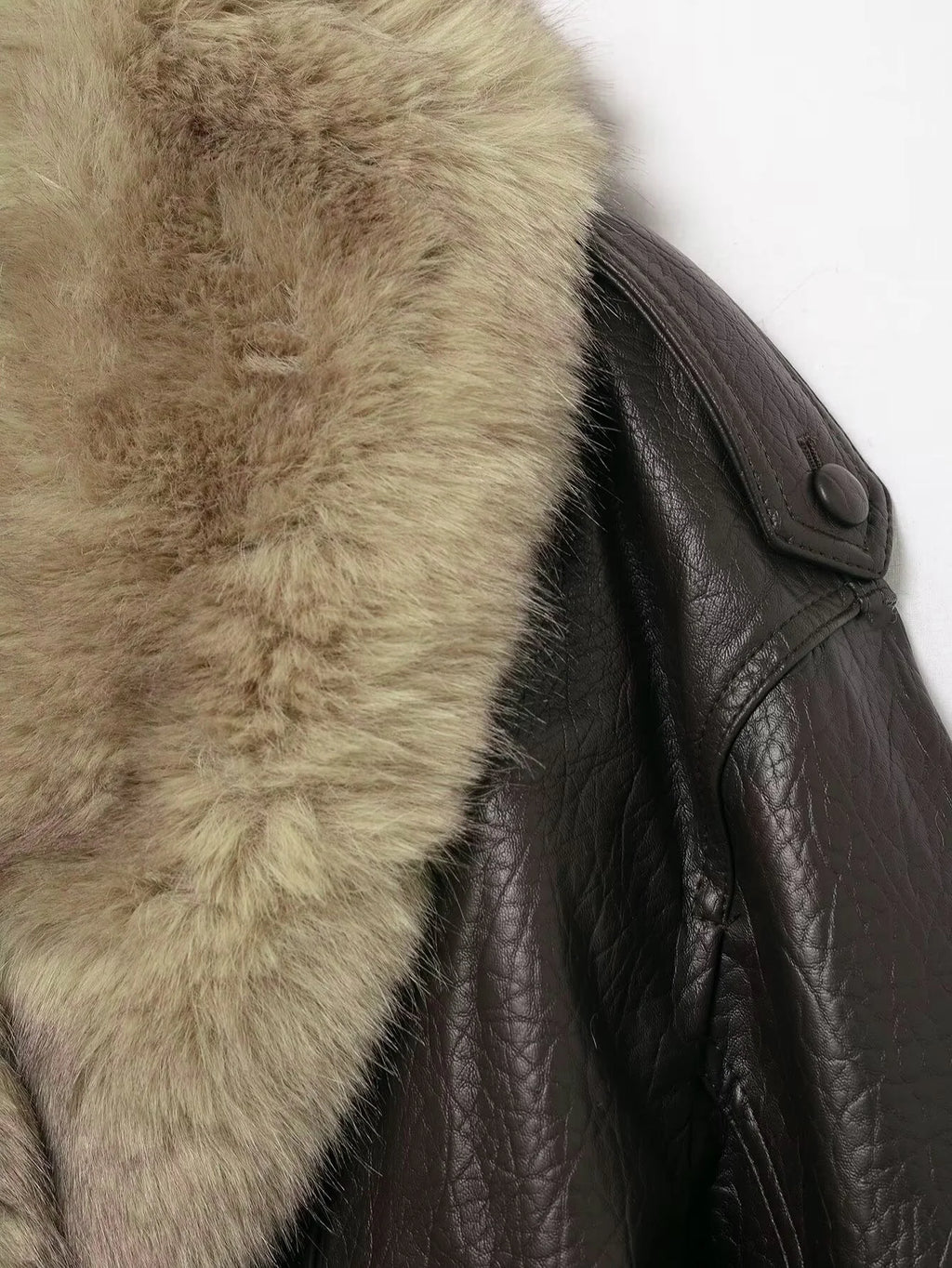 BOMBER IN ECOPELLE COLLO IN PELLICCIA