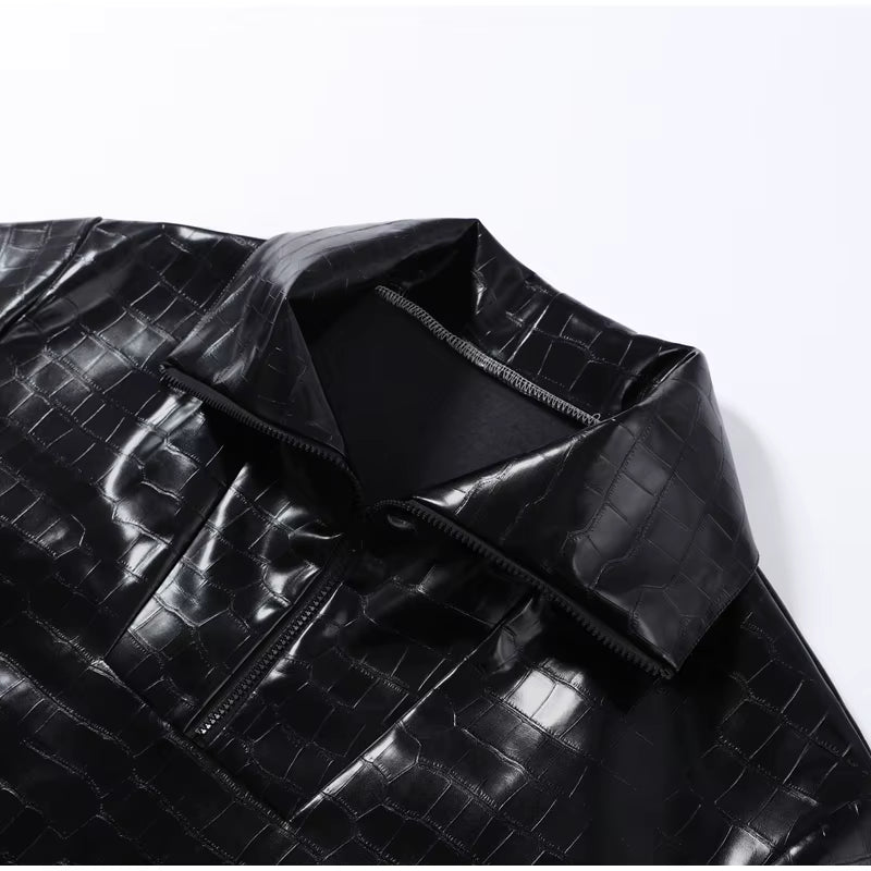 GIACCA OVERSIZE EFFETTO COCCODRILLO