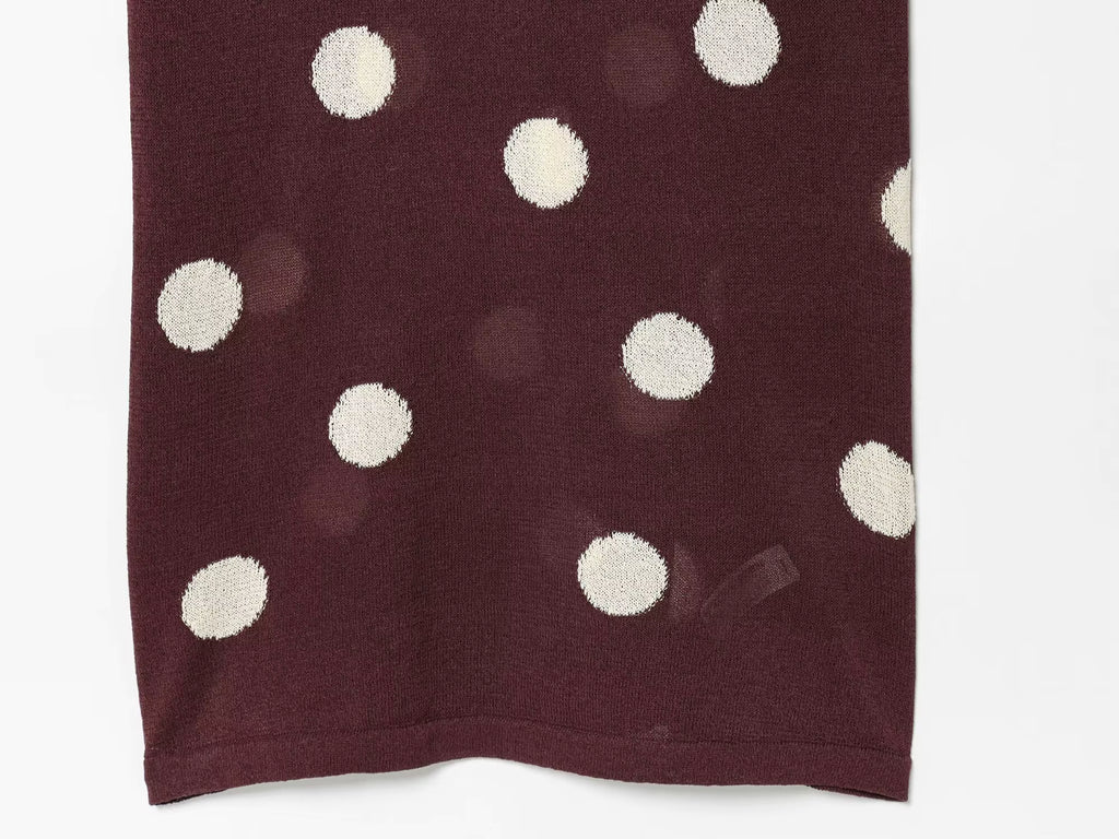 VESTITO IN MAGLIA A POIS