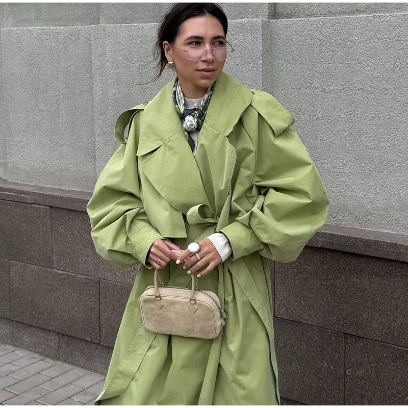 TRENCH OVERSIZE VERDE