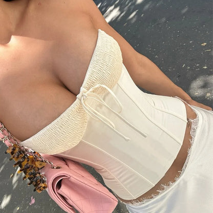 TOP CORSETTO SATINATO