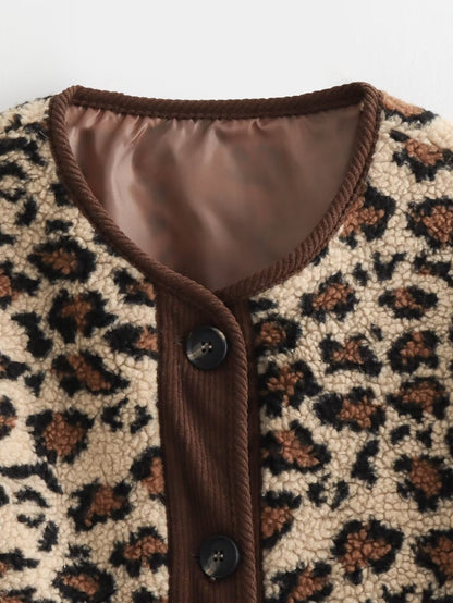 GIUBBINO SHERPA ANIMALIER