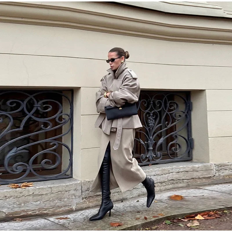 TRENCH CORTO OVERSIZE