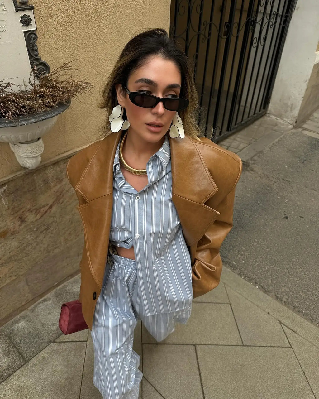 GIACCA OVERSIZE IN ECOPELLE