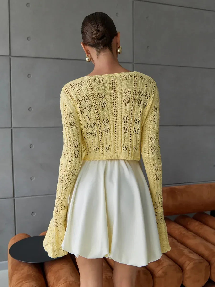 CARDIGAN IN MAGLIA TRAFORATA