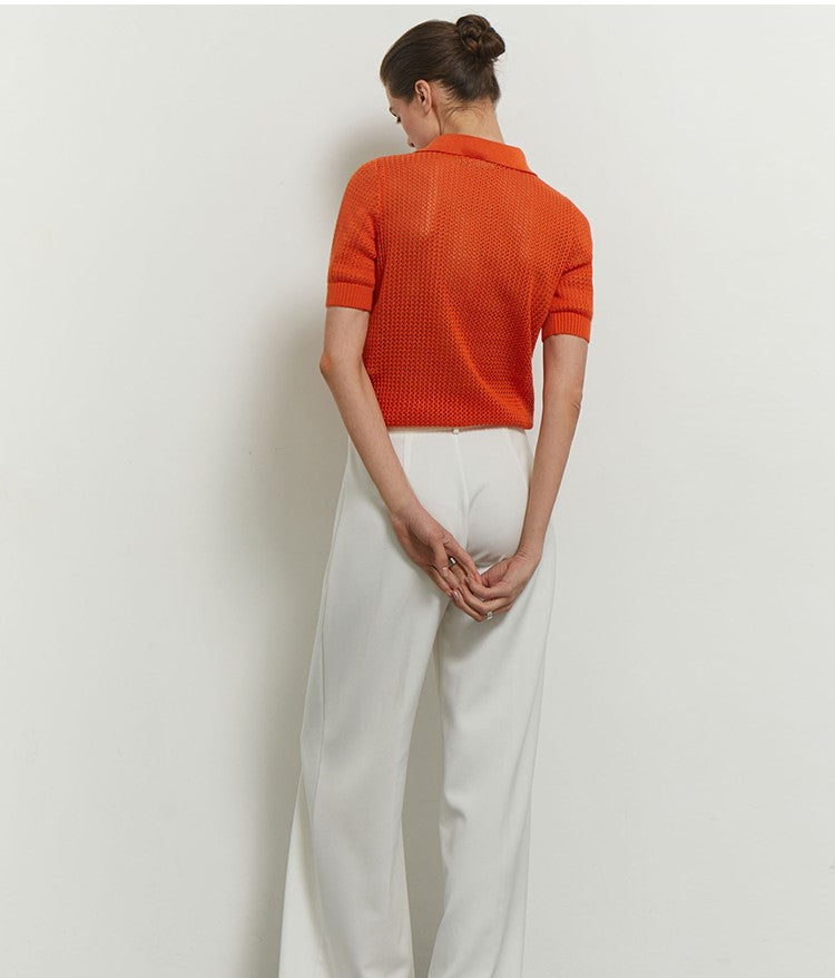 POLO IN MAGLIA TRAFORATA