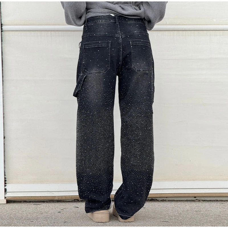 JEANS BAGGY CARPENTER STRASS