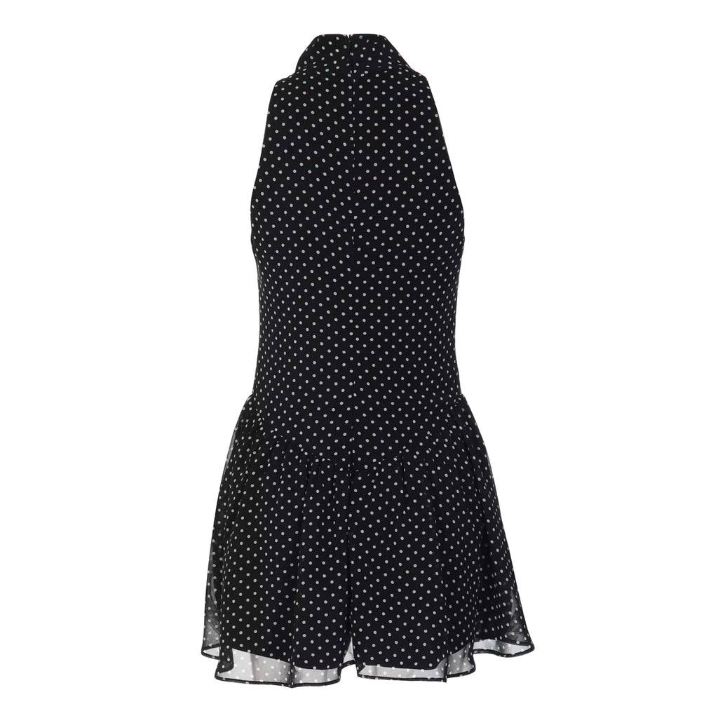 VESTITO A POIS NERO