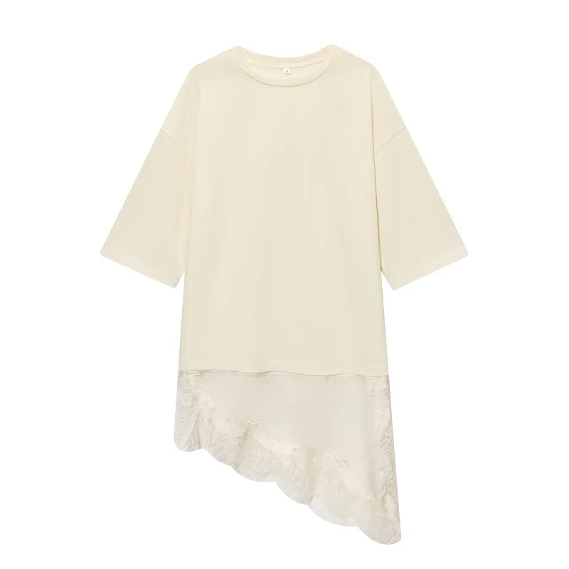 T-SHIRT CON PIZZO