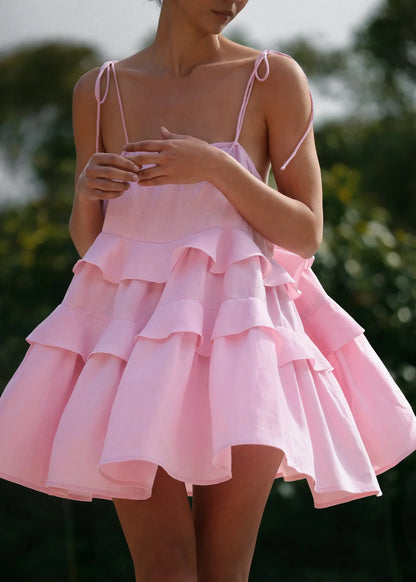 VESTITO CORTO A BALZE