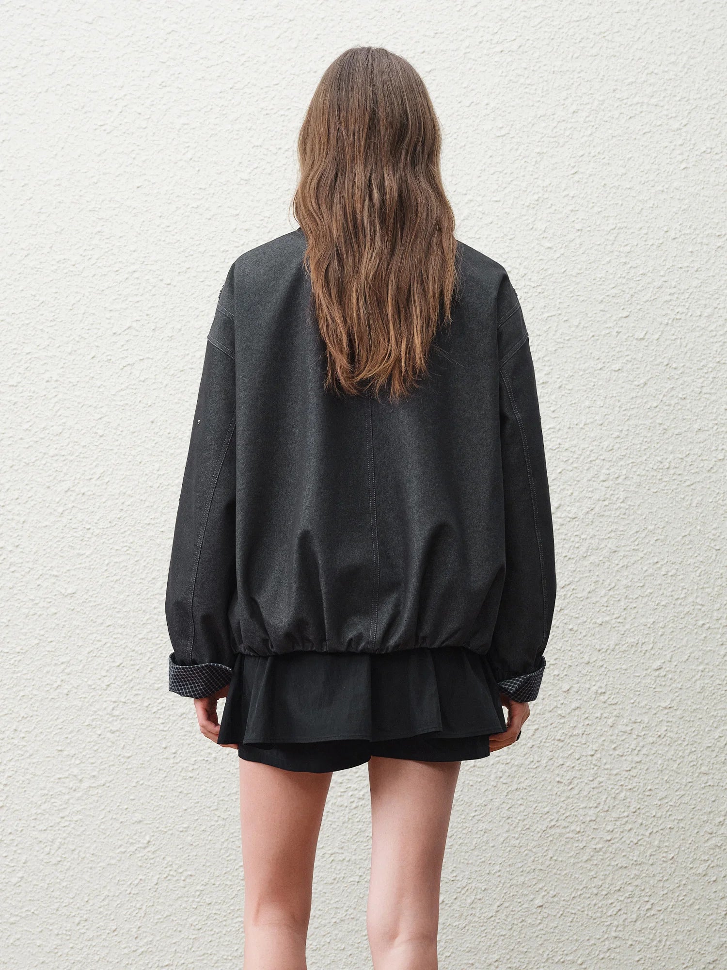 BOMBER DENIM CON PERLINE