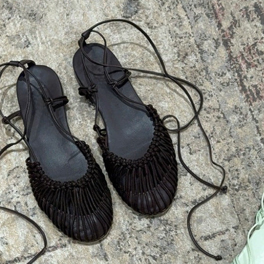 SANDALI BASSI INTRECCI