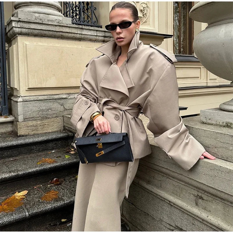 TRENCH CORTO OVERSIZE