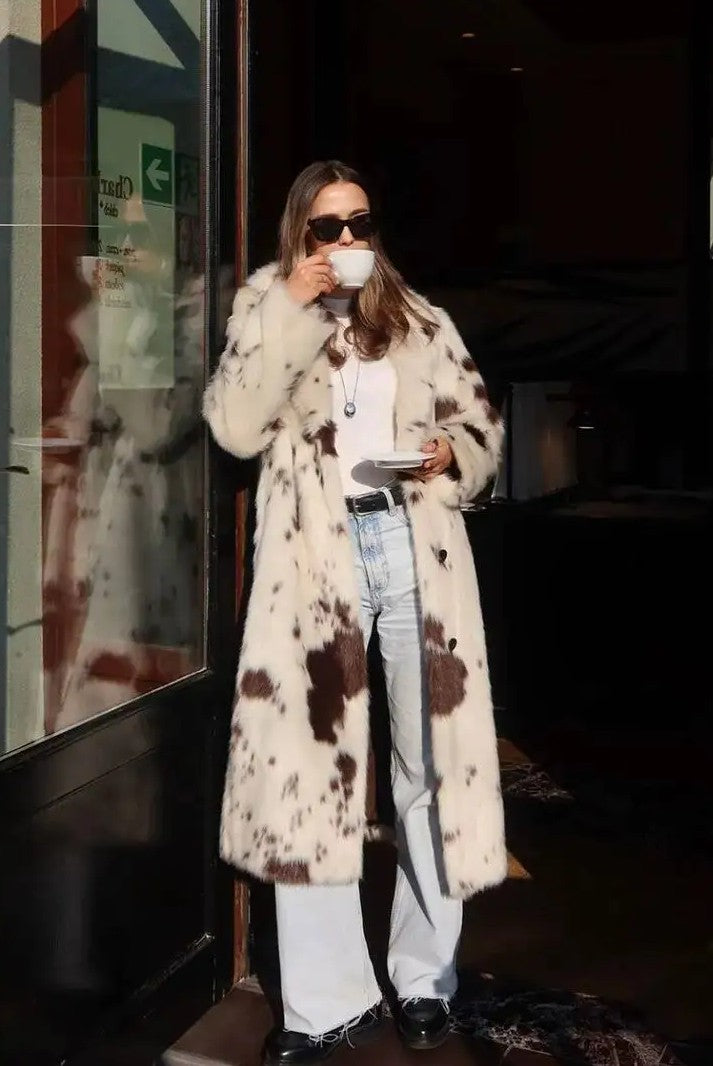 CAPPOTTO IN ECOPELLICCIA COW