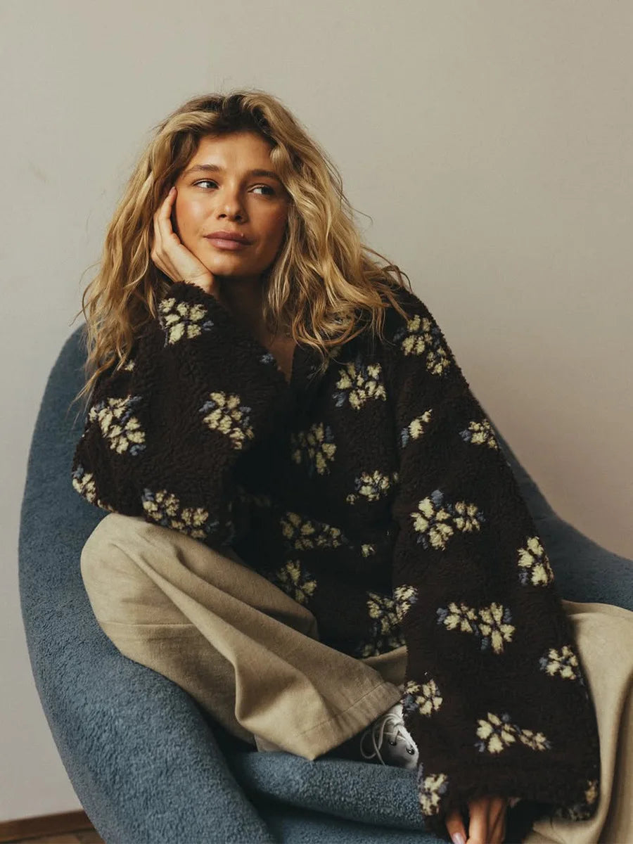 MAGLIONE IN SHERPA A FANTASIA