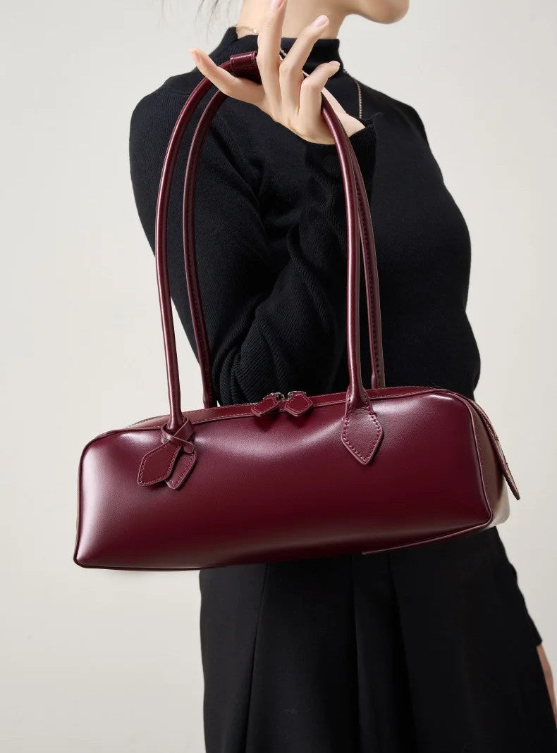 BORSA BAGUETTE IN VERA PELLE