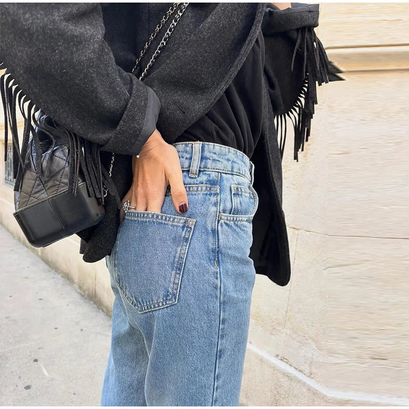 BLAZER IN PANNO CON FRANGE