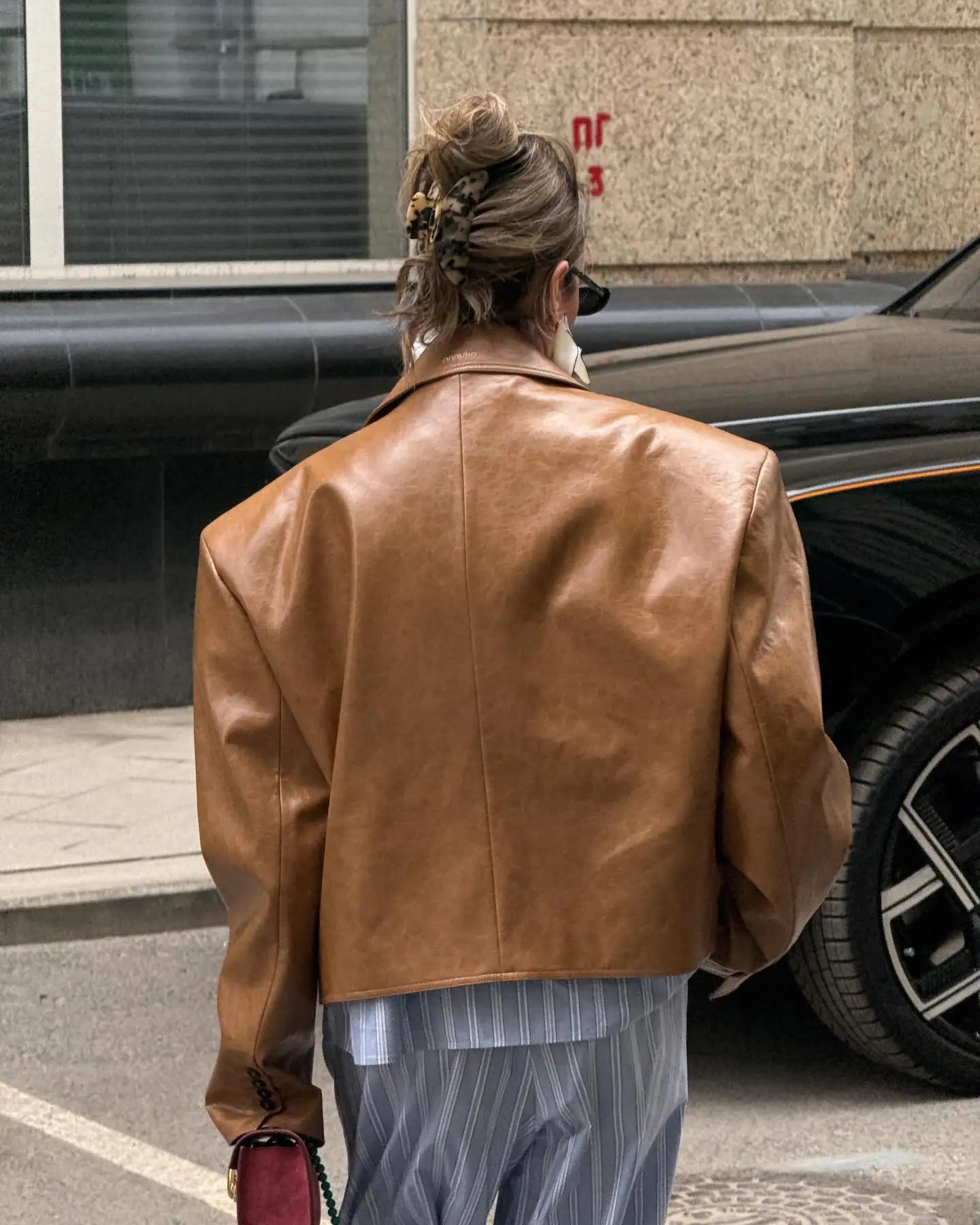 GIACCA OVERSIZE IN ECOPELLE