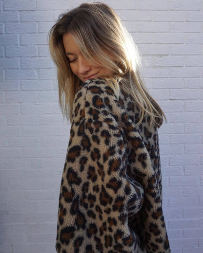 GIUBBINO SHERPA ANIMALIER