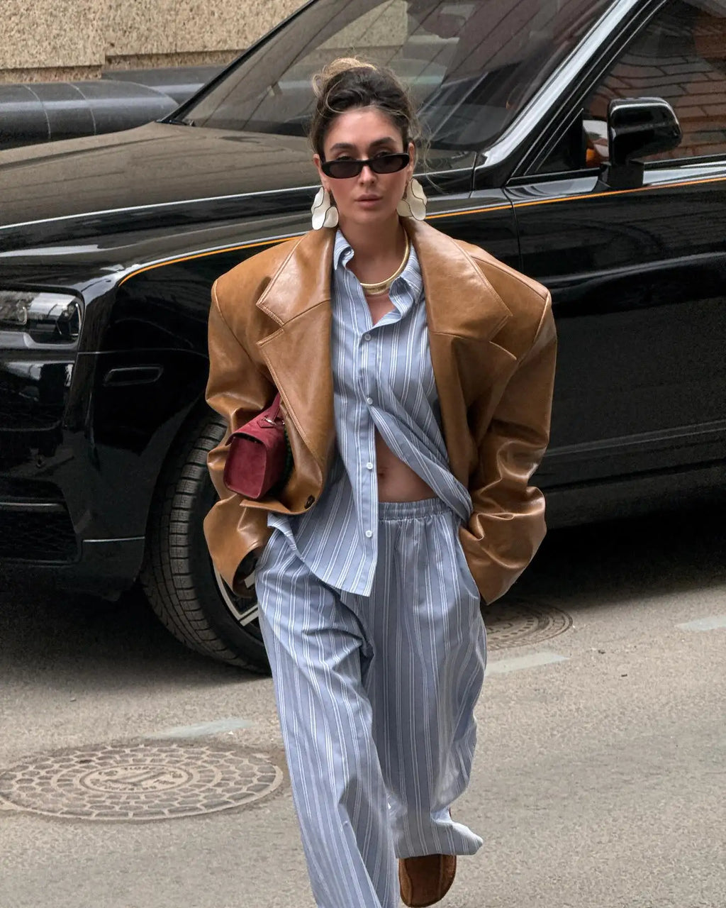 GIACCA OVERSIZE IN ECOPELLE