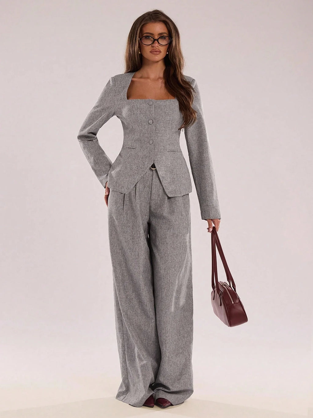 BLAZER SARTORIALE SQUARE-NECK