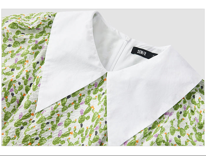 VESTITO CACTUS CON COLLETTO