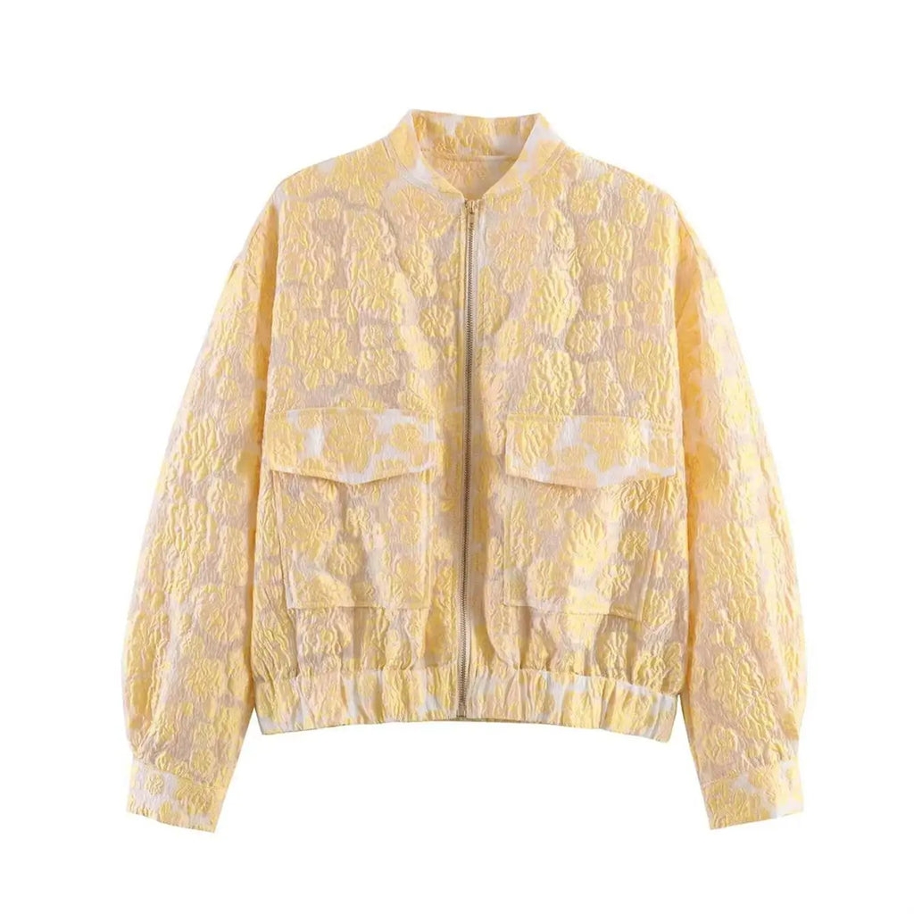 BOMBER JACQUARD FLOREALE