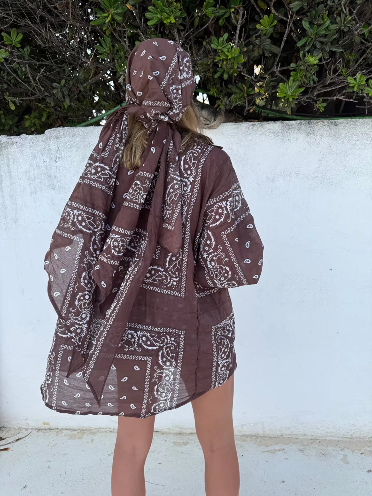 SET COORDINATO PAISLEY MARRONE